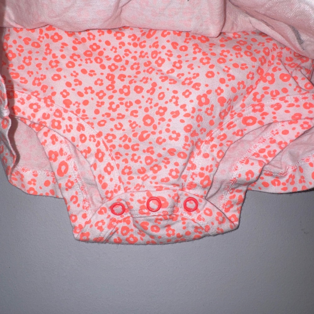 Carter's Sweater and Bodysuit Dress Set Baby Girls 3M Pink Coral Bear Kitty - Picture 11 of 11